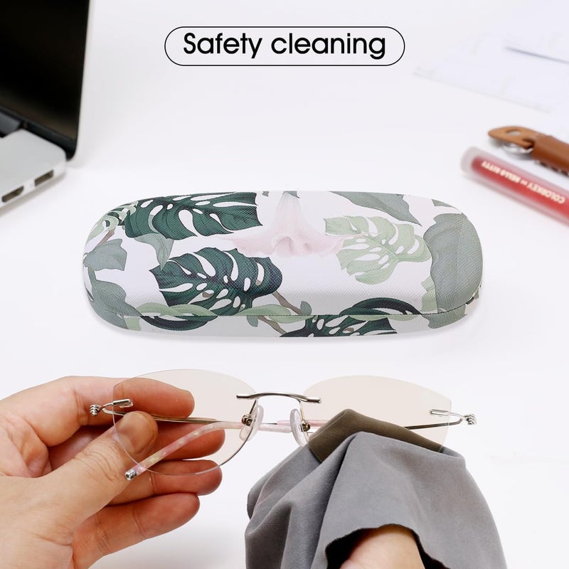 PERFECTSIGHT Store Hard Shell Eyeglasses Case, PU Leather Protective Glasses Case, Cute Eyeglass Case for Women Men Girls - Image 4